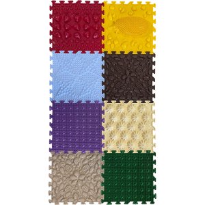 ORTO NATURE Massagepuzzel Vloermatten - Orthopedische Spelmat voor Kinderen, Zintuiglijk spel, Interlocking Vloertegels, Kinderspeelmatten, Spelmatset (egeltje hier